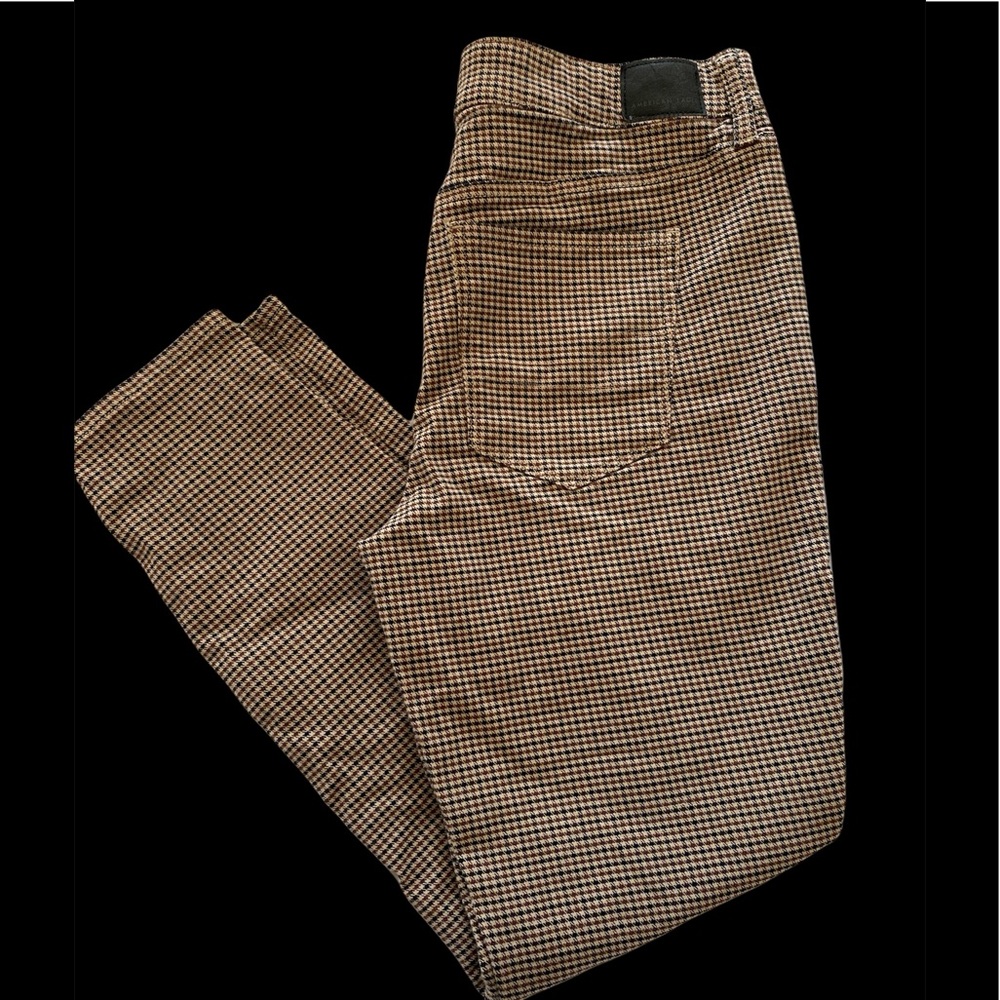 Brown Houndstooth HiRise Jegging